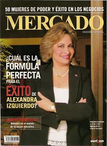Primera Plana Revista Mercado, Alexandra Izquierdo Mujer de Poder